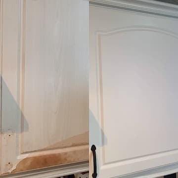 DIY vs professional kitchen respray comparison showing superior finish quality