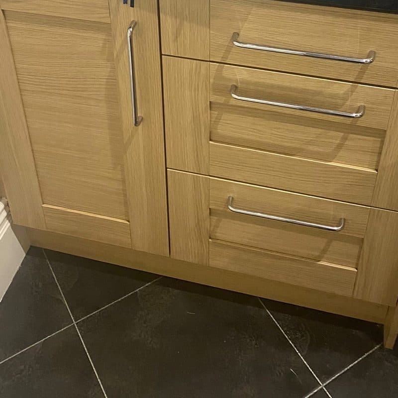 Rochdale kitchen drawer unit before its respray